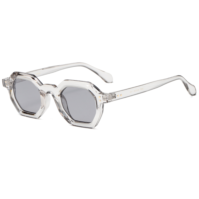 3467 Geometryczny sześciokątny kształt grubej ramki UV400 Kategoria 3 na trendach okulary przeciwsłoneczne unisex