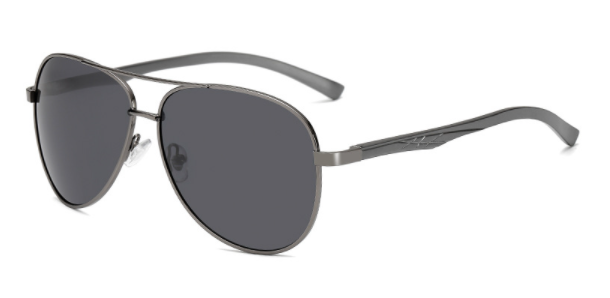 Классические мужские/женские металлические поляризационные солнцезащитные очки Aviator с двойными мостиками #81877