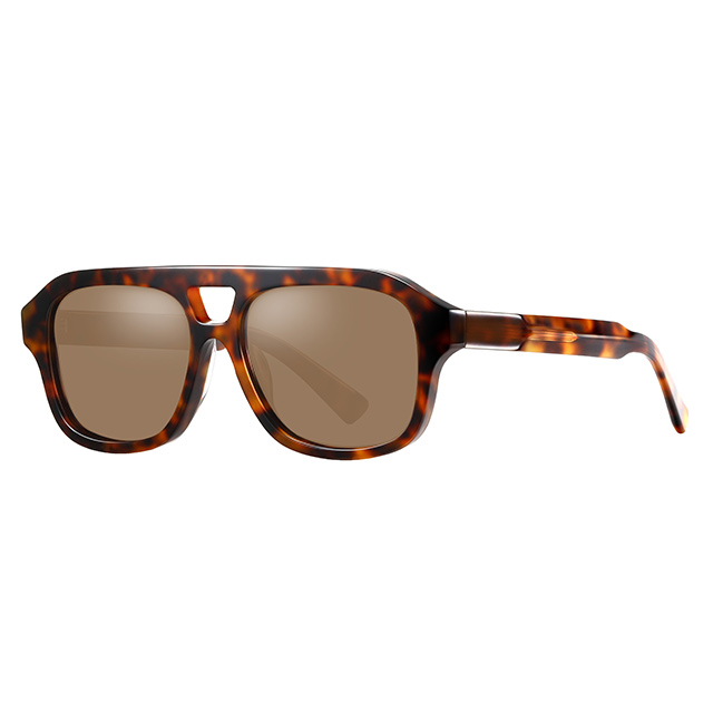 32102 occhiali da sole acetato unisex a doppio ponte.