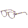 3114 Classic Round Shaped Beautiful Colorful Stripes Reading Glasses