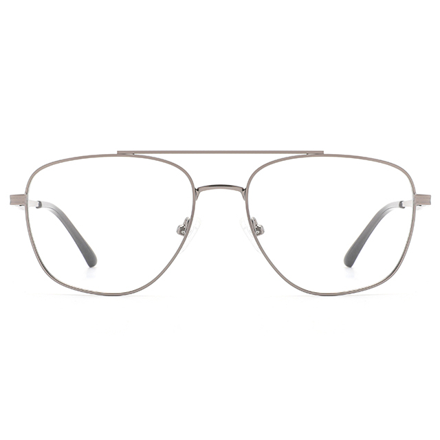 507 Double Nose Bridges Aviator Style Men Metal Optical Frames