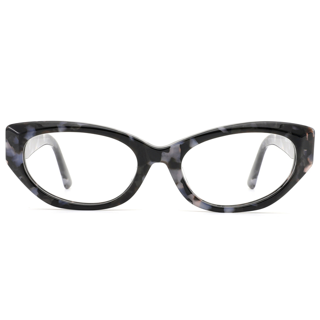 8205 Oval Shape with Irregular Lines Full Acetate Frames Affordable Women Optical Frames