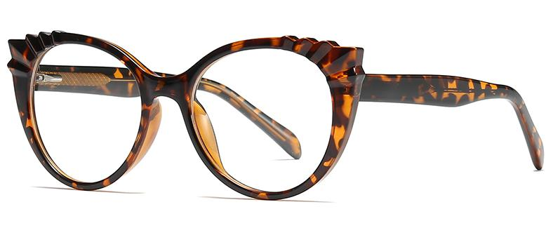 Stock Fashion Design Cat Eye Blue Light Lenses Blocking Glasses Filter TR90+CP Women Optical Frames #2037