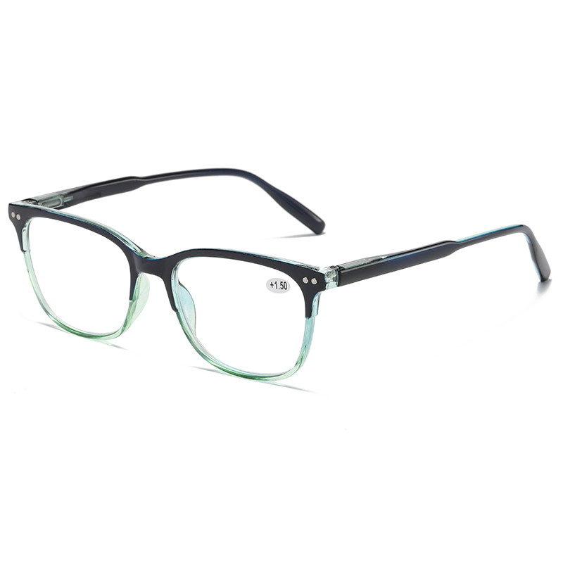 Mehrfarbige Unisex-PC-Lesebrille in quadratischer Form #81307