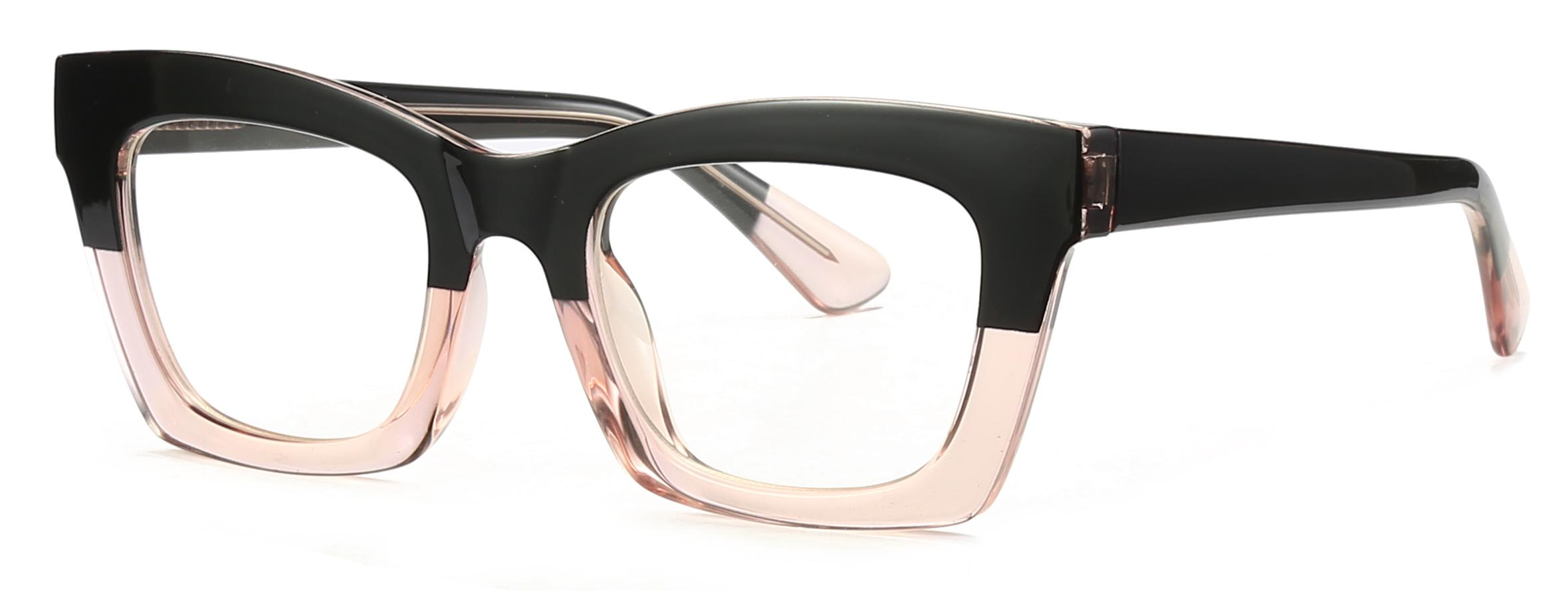 Stok Geniş Yan Kedi Gözü Şekli TR90 + CP Anti-mavi Işık lensi Kadın Gözlük Çerçeveleri #2016