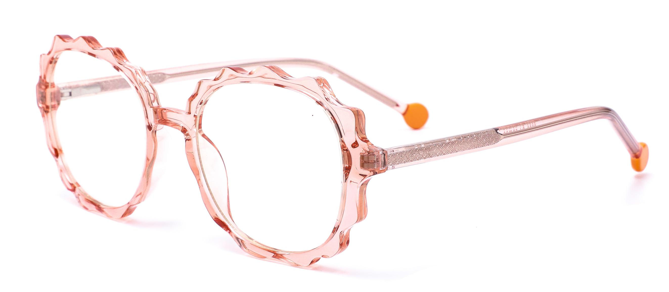 Stokta Tasarlanmış Sevimli 3D Dalgalı Çerçeveler TR90+CP Anti-mavi Işık Kadın Gözlük Çerçeveleri #2026