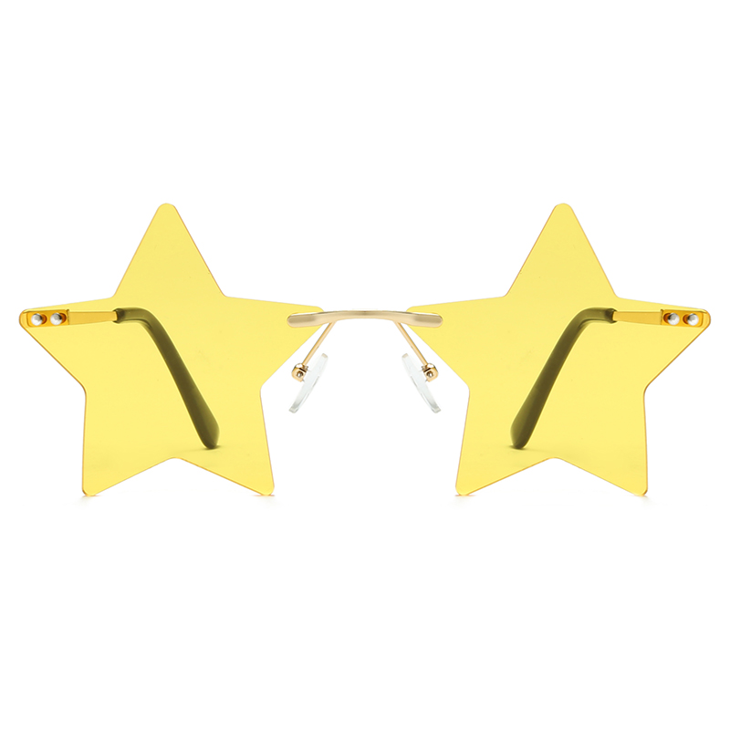 Popularne śliczne kolorowe ramki w kształcie gwiazdy dla dorosłych impreza unisex na plaży podróżowanie koncert festiwal okulary przeciwsłoneczne z ochroną UV400 #82490