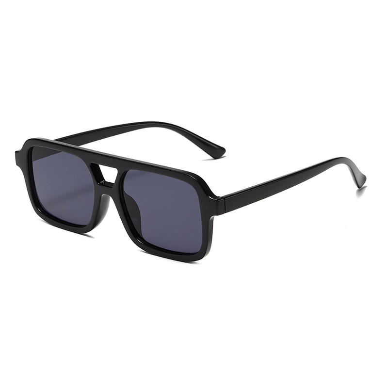 3485 Zagrzezany kwadratowy płaski górna górna ramka pilotowa podwójna most stylowe okulary przeciwsłoneczne Unisex