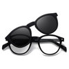 33103 Round Frame TAC Polarized Clip On Sunglasses
