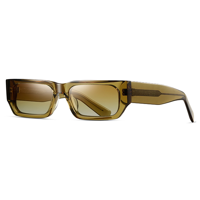 32125 dicke rechteckige Form -Acetat -Sonnenbrille dicke rechteckige Form