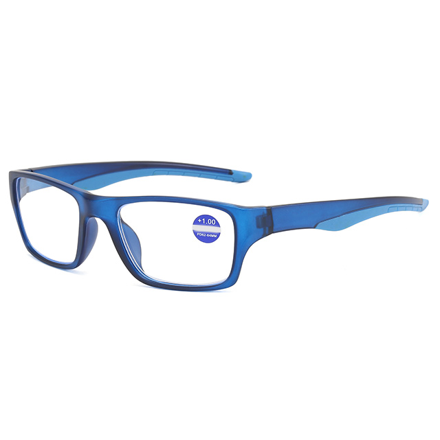 3093 Blue Light Blocking Wrapped Shape Sports Reading Glasses