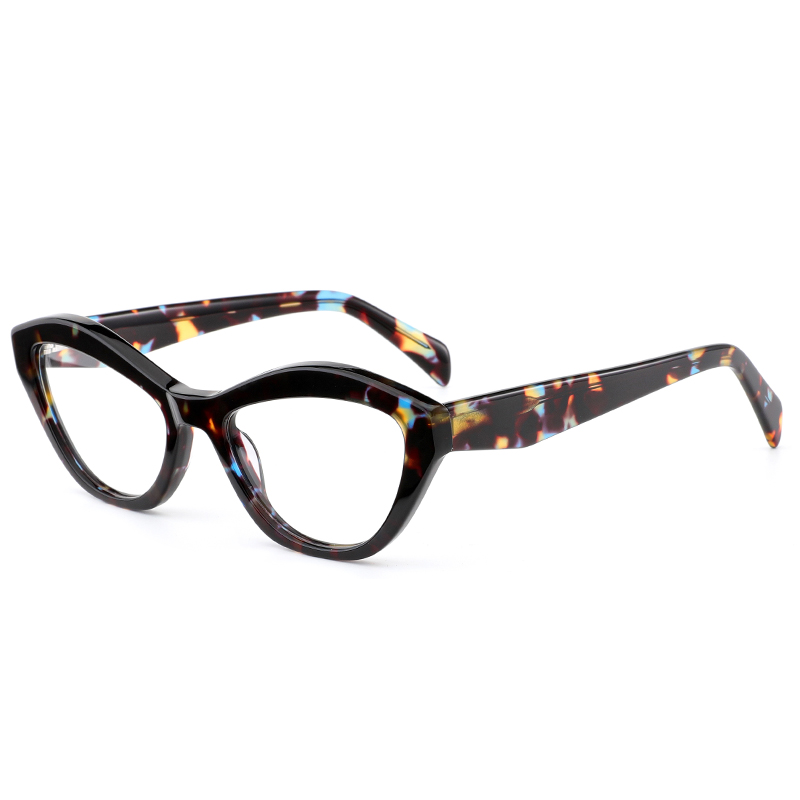 8210 Butterfly Shaped Full Rimmed Acetate Frames Geometric Temples with Sprung Hinge Women Optical Frames