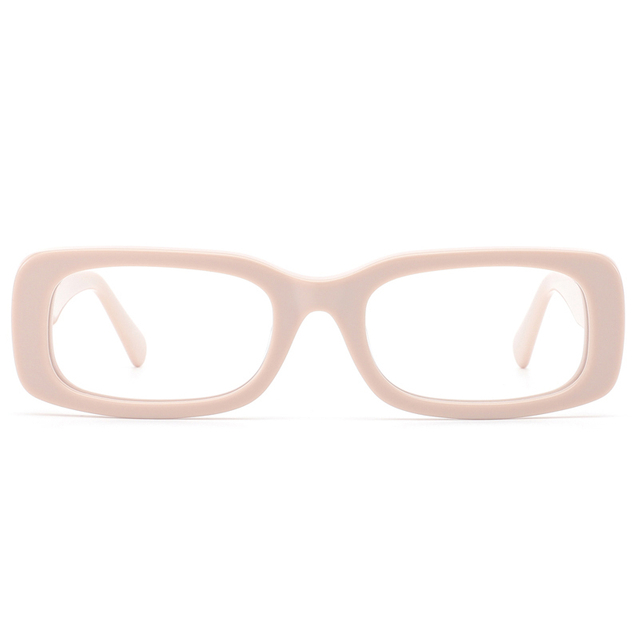 8209 Rectangular Shaped Acetate Frames with Wide Temples Prescription Lenses Women Optical Frames