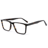 2151 Hot Sale Biggie Rectangular Rims with Silver Rivets Acetate Men Optical Frames