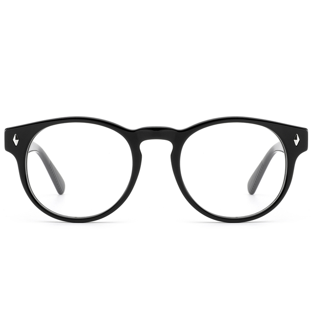 8018 Retro Inspired Roundish Front Frames Steady Double Hinges Handmade Acetate Optical Frames for Men