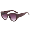 86524 Retro ဘဲဥပုံပုံစံကျယ်ပြန့်သော Gradient Gradeed Colored Lenses ပလတ်စတစ်အမျိုးသမီးနေကာမျက်မှန်များရှိ