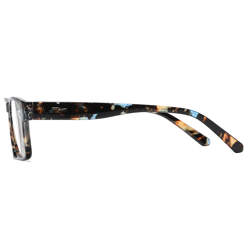 Obdélníkový tvar klasické želvové barvy pánské/dámské plastové brýle na čtení #81310