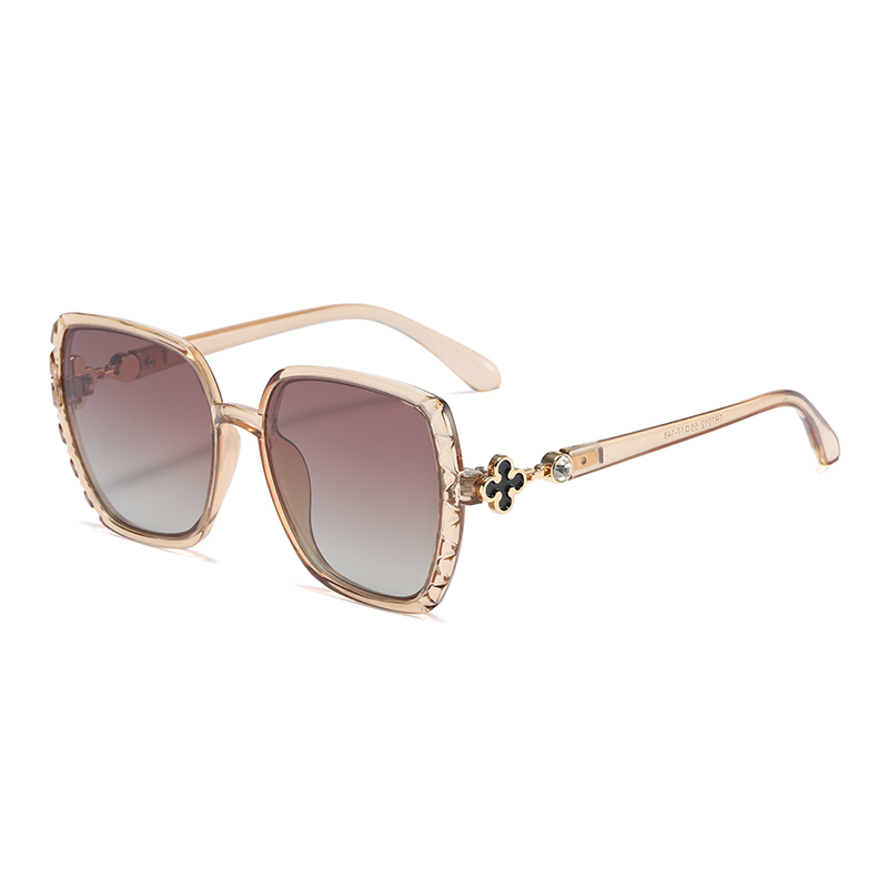 Readymade Fashion Damen TR90 Polarisierte Sonnenbrille mit großem Rahmen und Metallbügel #81809