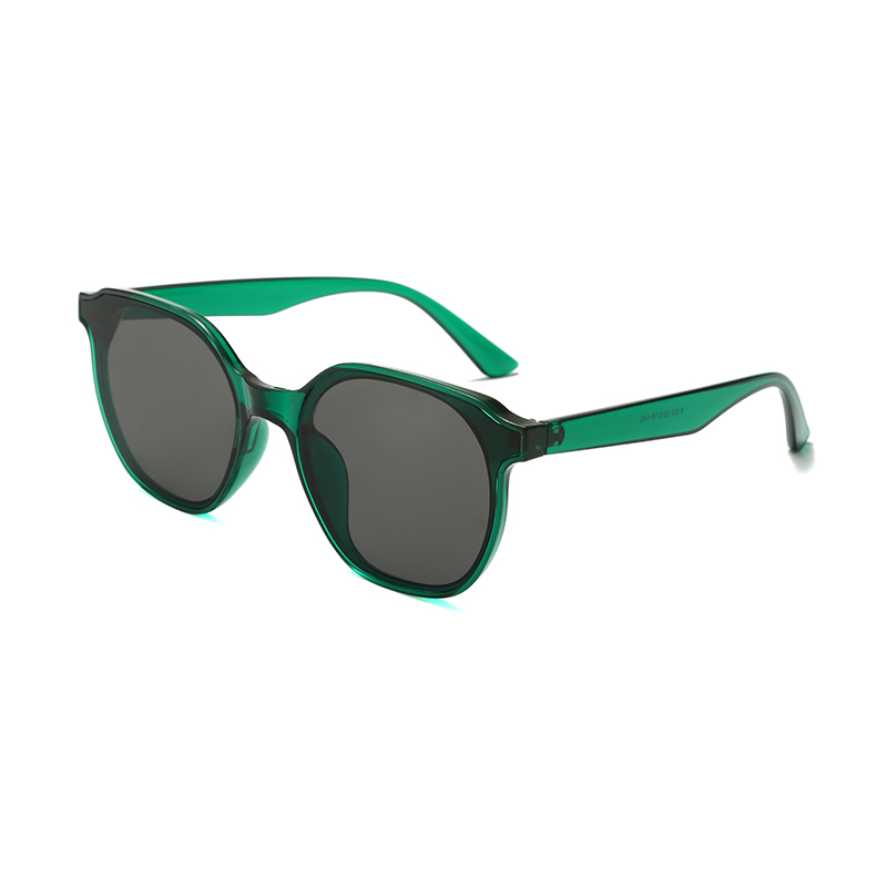 Promptus Made Roundish Frame Crystal Color PC Polarized Women Fashion Sunglasses # (VI)CLXIII