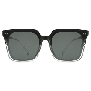 Stock Large Size Gradient Color Design Frame Women/Unisex Fashion Plastic Polarized Sunglasses #825