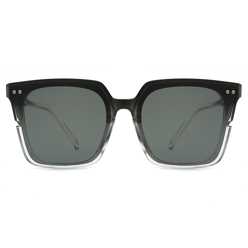 ស្តុកទំហំធំ ស៊ុមរចនាពណ៌ពណ៌ជម្រាលស្ត្រី/Unisex Fashion Plastic Sunglasses #825