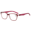 3034 Big Square Shape Frame Crocodile Lines on Temples Reading Glasses