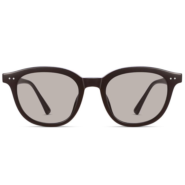 9127 Retro Roundish -Rahmen verfügt über zwei Metallnieten Dailylife Wearable Unisex Sonnenbrille