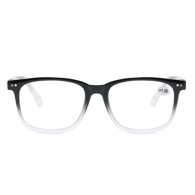 3102 Retro Looking Square Shape Frame Two Tone Faded Colors Unisex Reading Glasses