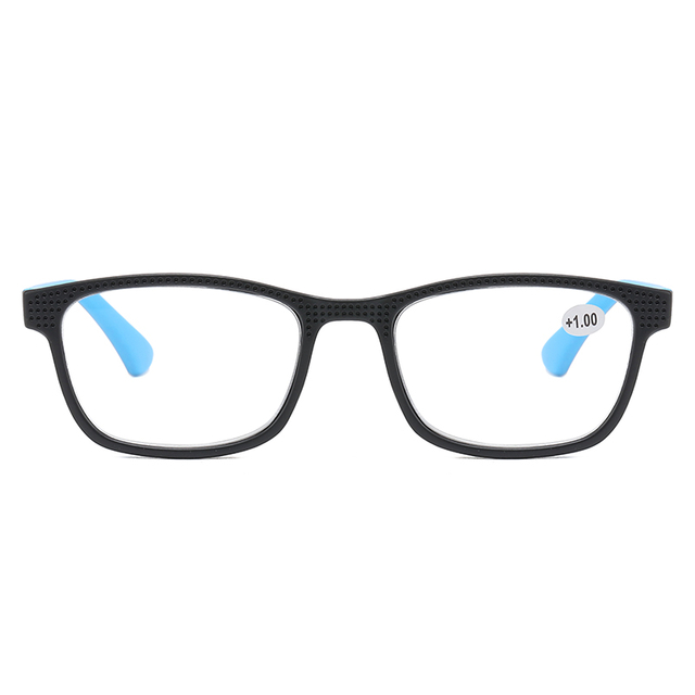 3110 Sleek Rectangle Frame Two Tone Matte Solid Bright Colors Unisex Reading Glasses