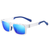 7521 Openwork Design Temples Rubber Tips Lightweight TR Material Sporty Style Sunglasses