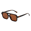 3485 übergroße quadratische flache obere Frontrahmen Pilotstil Double Bridge Stylish Unisex Sonnenbrille