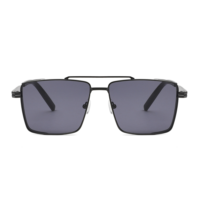 2282 Gental Square Form Metal -Rahmen mit bedeckter Seite Doppelbrücke Einzigartige Unisex -Sonnenbrille