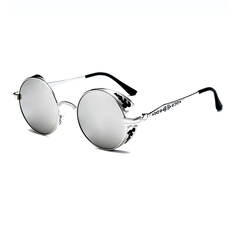 Грандиозное украшение национального тотема, металлические круглые поляризованные солнцезащитные очки #81702