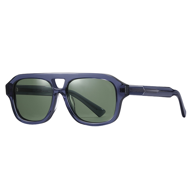 32102 occhiali da sole acetato unisex a doppio ponte.
