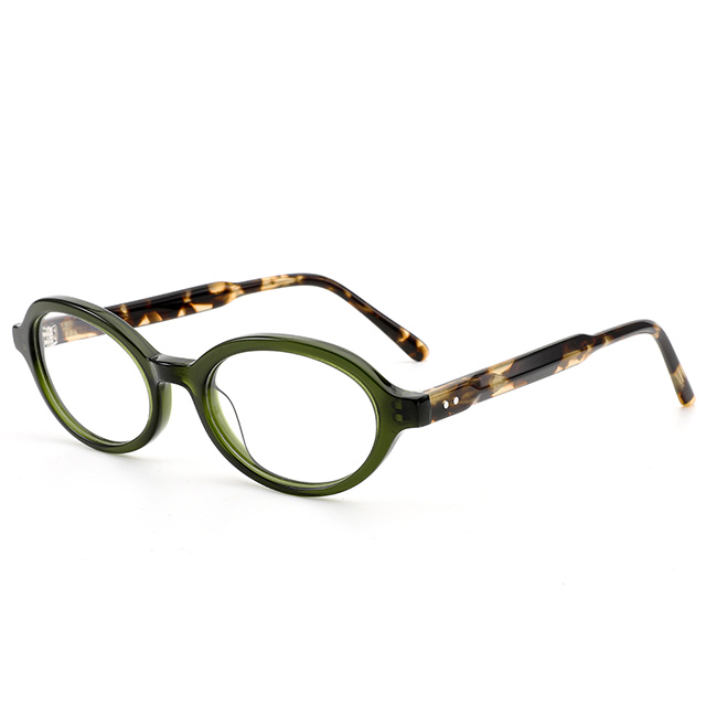 2171 Small Oval Shaped Retro Style Acetate Optical Frames