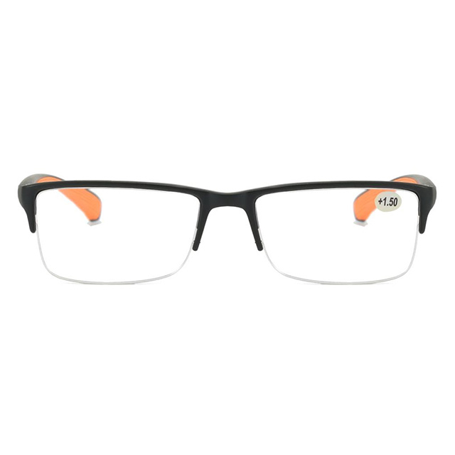 3911 Anti Slip Rubber Semi Rimless Sports Reading Glasses
