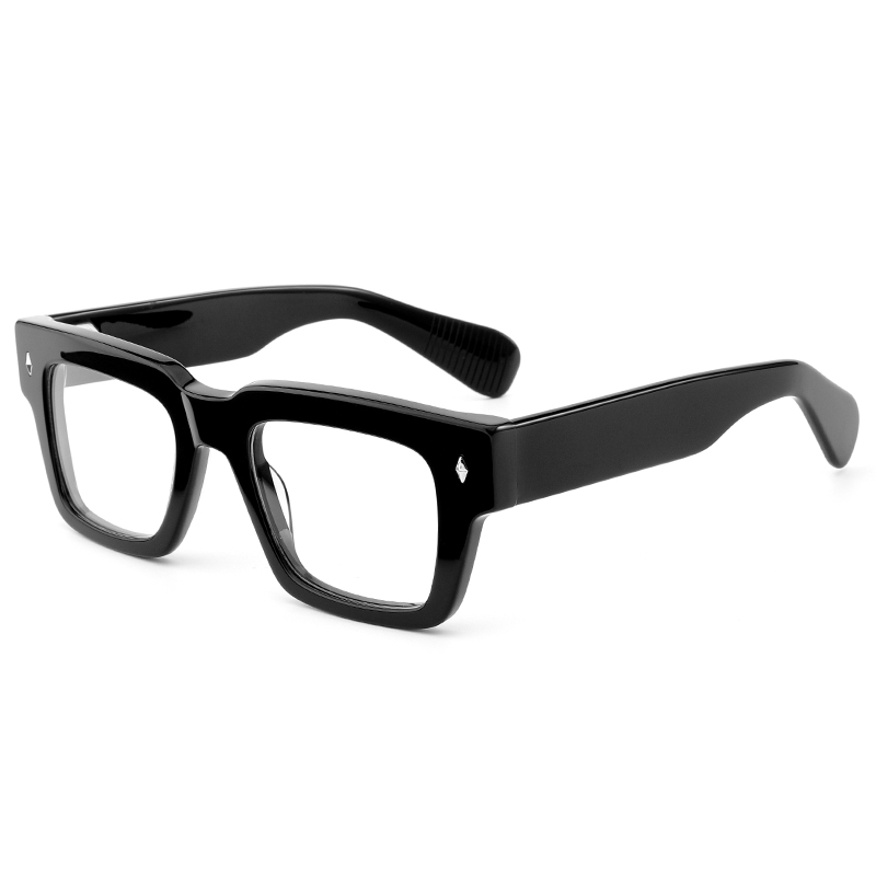 8015 Thick Square Shaped Acetate Construction Rims and Temples Ready Goods Men Optical Frames