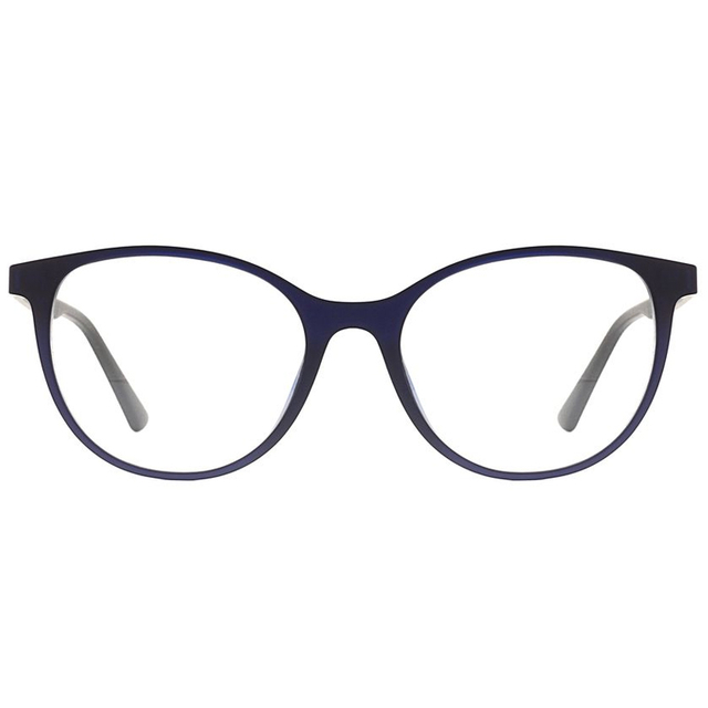 951116 Oval Cateye Shaped Full Frame Ultra Light Weight Bicolourable Clip On Eyeglasses