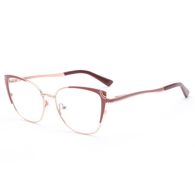 1028 Spring Hinge Photochromic Metal Women Eyeglasses