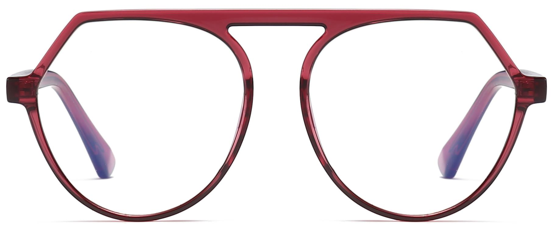 Stock Geometrical Shape Top Nose Bridge Fashion Design TR90+CP Anti-blue Light Women Optical Frames #2033