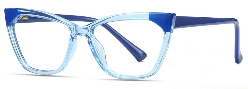 Stock Fashion Design Cat Eye Computer Blue Light Lenses TR90+CP Lady Optical Frames #2040
