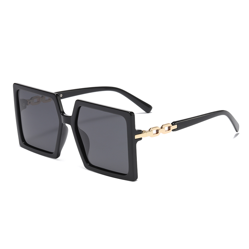 Жіночі модні поляризовані сонцезахисні окуляри TR90 у великій квадратній металевій рамі з дужками #81803