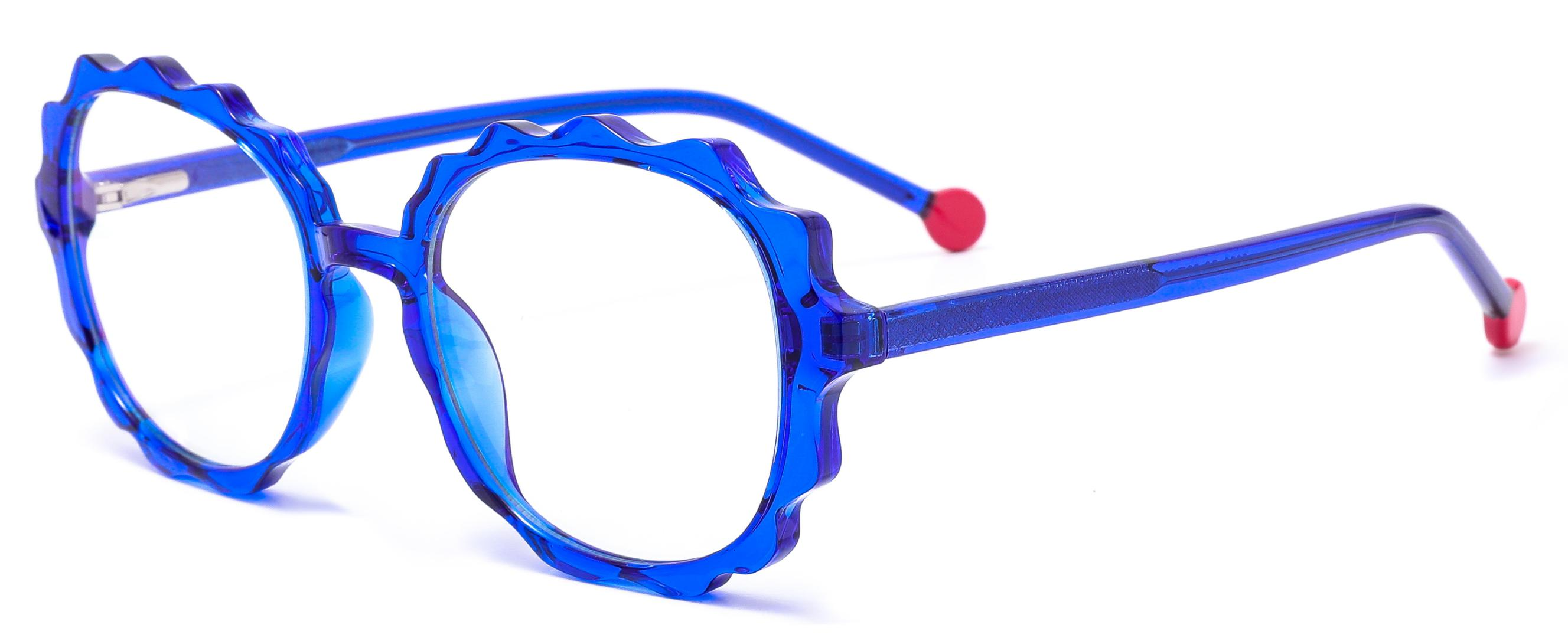 Симпатичные 3D волнистые оправы со склада TR90 + CP, женские оптические оправы с защитой от синего света # 2026