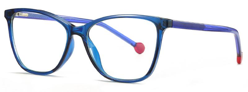 Klaar Goederen Cat Eye Vorm Antislip Tempels TR90 + CP Anti-blauw Licht Dames Optische Frames #2030