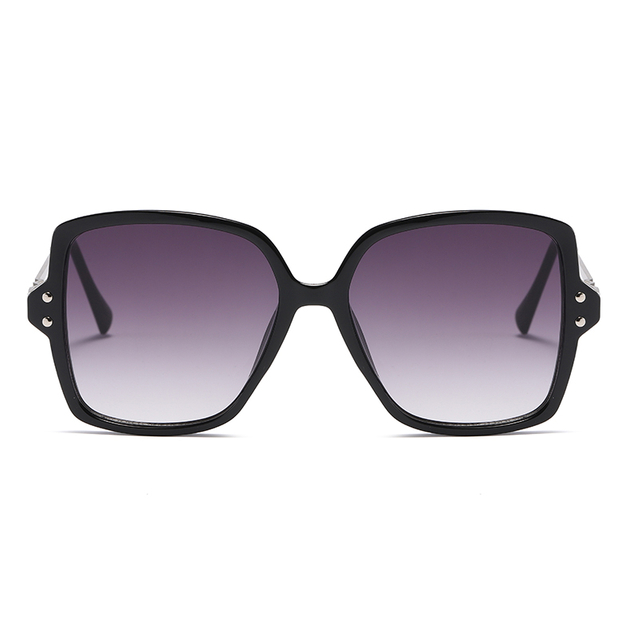 Fashion Design Oversized Frame Metal Temple Recycled PC Polarized Women Sunglasses #81587