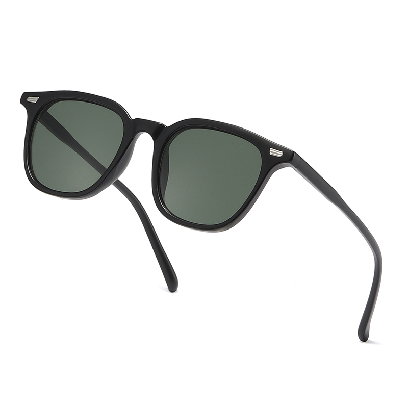 Mode Wayfarer recyclé PC polarisé unisexe lunettes de soleil #81592