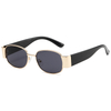 2285 Runder Metall -Frontrahmen verfügt über breite Kunststoff -Tempel klassische Unisex -Sonnenbrille