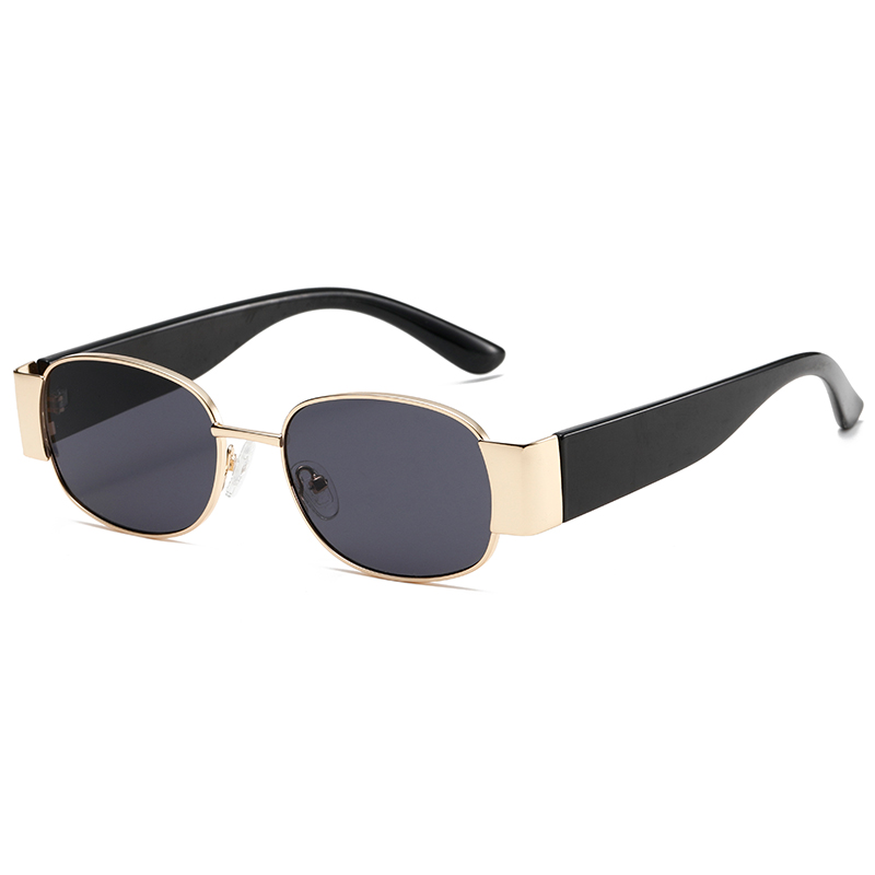 2285 Runder Metall -Frontrahmen verfügt über breite Kunststoff -Tempel klassische Unisex -Sonnenbrille