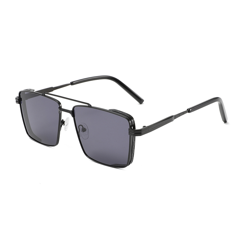 2282 Gental Square Form Metal -Rahmen mit bedeckter Seite Doppelbrücke Einzigartige Unisex -Sonnenbrille