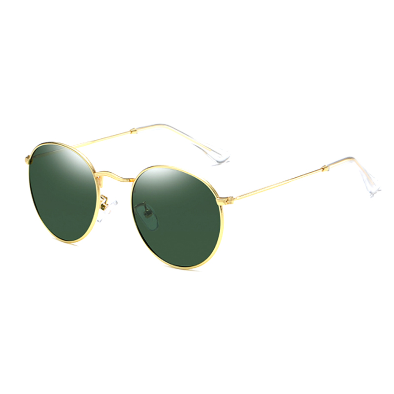 Round Polarized Metal Sunglasses 81695